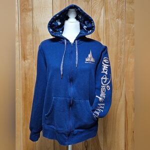 WALT DISNEY WORLD 50TH Anniversary Hoodie Full Zip Up Sweatshirt WOMEN'S Size LG